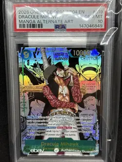 2026 One Piece OP14-EB04 En Manga Alternate Art #119 Dracule Mihawk PSA 10 - Image 1