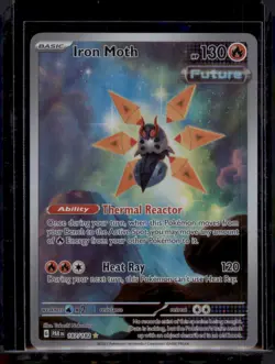 Iron Moth 187/182 Illustration Rare Holo Pokemon Card NM - Paldean Fates - Image 1