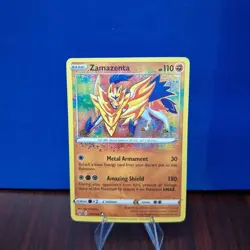 Zamazenta Holo Pokemon TCG Card 102/185 Vivid Voltage Amazing Rare NM Condition - Image 1