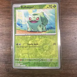 Bulbasaur - 001/165 - Pokemon 151 Reverse Cosmos Holo Rare Card NM - Image 1
