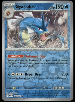 Gyarados 130/165 Scarlet & Violet 151 Reverse Holo Pokemon Card NM - Image 1