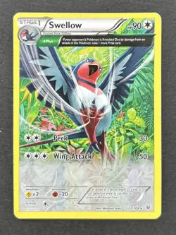 Pokemon Swellow 72/108 Non-Holo Roaring Skies MP - Image 1