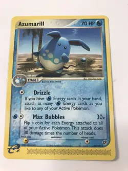 Azumarill 30/100 - Reverse NON-HOLO EX Sandstorm Pokemon Card - NM - Image 1