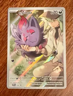 N’s Zorua Promo Card - SVP 189 - Holofoil Full Art Pokemon Card - Image 1