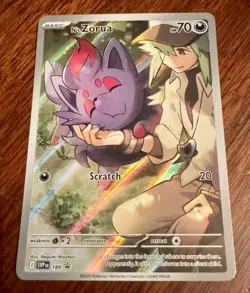 N’s Zorua Promo Card - SVP 189 - Holofoil Full Art Pokemon Card - Image 4