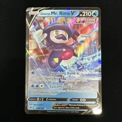 Galarian Mr. Rime V 049/189 Astral Radiance Holo Ultra Rare Pokemon TCG Card NM - Image 3