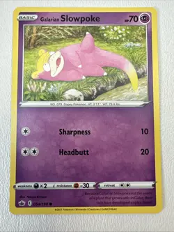 Galarian Slowpoke 054/198 Chilling Reign Common Pokemon TCG Card NM - Image 1