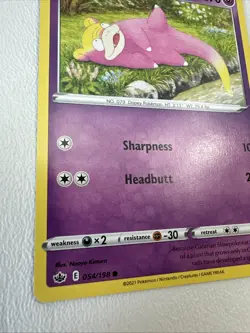 Galarian Slowpoke 054/198 Chilling Reign Common Pokemon TCG Card NM - Image 2