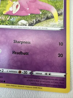 Galarian Slowpoke 054/198 Chilling Reign Common Pokemon TCG Card NM - Image 3