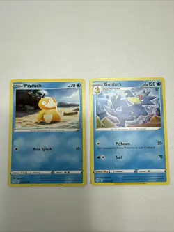 Pokemon TCG Card Set Of 2 Cards Psyduck 024/203 Goldie 025/203 NM - Image 1