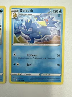 Pokemon TCG Card Set Of 2 Cards Psyduck 024/203 Goldie 025/203 NM - Image 3