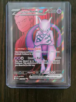 Pokemon TCG Team Rockets Mewtwo EX 213/182 Full Art Destined Rivals - Image 1