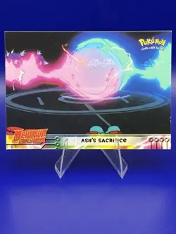 1999 Topps Pokemon Mewtwo Strikes Back #36 Ash’s Sacrifice Blue Logo MP - Image 1