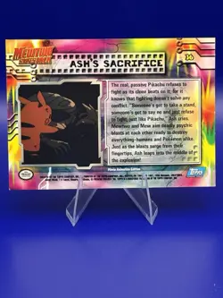 1999 Topps Pokemon Mewtwo Strikes Back #36 Ash’s Sacrifice Blue Logo MP - Image 2