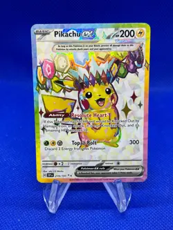Pokemon SV08 Surging Sparks Pikachu ex 219/191 Full Art Ultra Rare NM - Image 1
