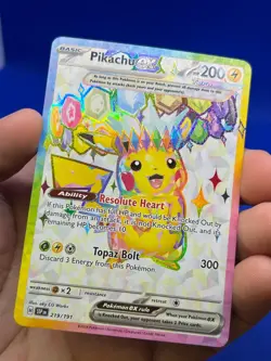 Pokemon SV08 Surging Sparks Pikachu ex 219/191 Full Art Ultra Rare NM - Image 3