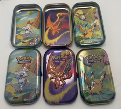 3 Pokemon TCG Kanto Power Mini Tins Artwork ONLY Kanto, Galar, Charizard, Pika - Image 1