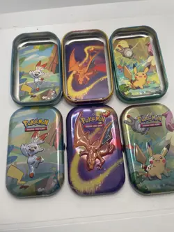 3 Pokemon TCG Kanto Power Mini Tins Artwork ONLY Kanto, Galar, Charizard, Pika - Image 4