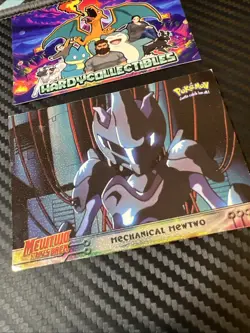 Mewtwo Strikes Back Pokemon Topps Mechanical Mewtwo No.6 Holo Foil Textured LP - Image 3