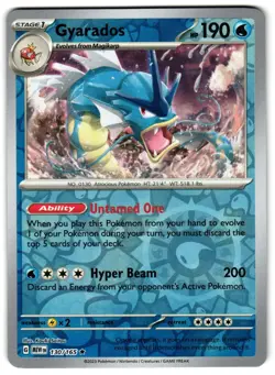 Gyarados Reverse Holo 130/165 Rare Scarlet & Violet 151 Pokemon Near Mint - Image 1
