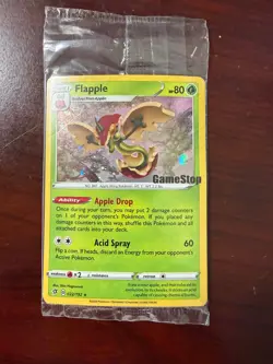 Pokemon TCG Flapple Gamestop Stamped Promo 022/192 Exclusive Holo Sealed - Image 1