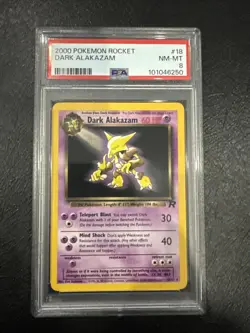 Psa 9 MINT Dark Alakazam 2000 Team Rocket 1/82 Holo Pokemon Card - Image 1