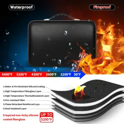 Sortivis Fireproof Graded Card Storage Box with 9 x 6 x 14 inches, Black - Image 2