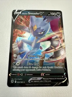 Pokemon TCG - Hisuian Sneasler V Ultra Rare Holo 094/189 Astral Radiance Card - Image 1