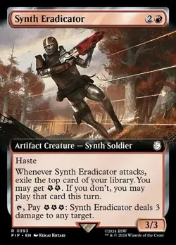 FOIL Synth Eradicator Extended Art Foil - PIP 0393 - NM - MTG Magic pack fresh - Image 1