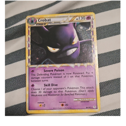 Pokemon TCG Crobat Prime Ultra Rare Holo 84/95 Unleashed 2010 Stage 2 130HP - Image 1