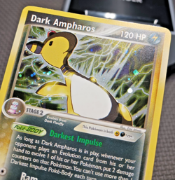 2004 Pokemon Team Rocket Returns #2 Dark Ampharos Holo LP+/NM - Image 4