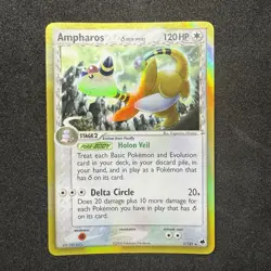 Ampharos (Delta Species) 1/101 Dragon Frontiers Holo Rare Vintage Pokemon TCG - Image 1