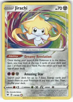 Jirachi 119/185 Amazing Rare Vivid Voltage Pokemon Near Mint - Image 1