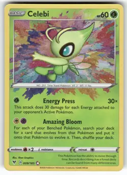 Celebi 009/185 Amazing Rare Vivid Voltage Pokemon Near Mint - Image 1