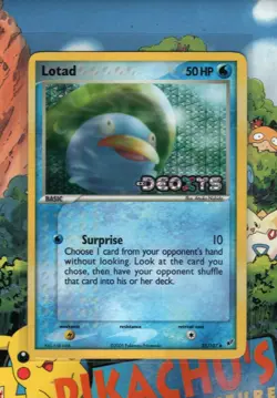 Pokemon TCG Lotad Deoxys 35/107 Reverse Holo Stamped LP - Image 1