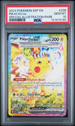 Pikachu ex PSA 10 - 238/191 - Special Illustration Rare Surging Sparks - Pokemon - Image 1
