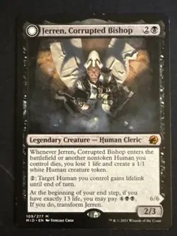 1x Jerren, Corrupted Bishop (109) Innistrad: Midnight Hunt LP MTG Magic x1 MKE - Image 1