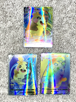 Set of 3 Morpeko V & VMax's Max Discharge Holo Fan Art Display Collector Card - Image 1