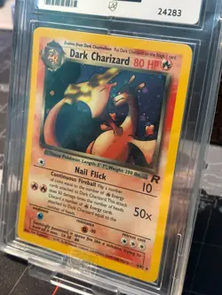 Pokemon Dark Charizard TCG Team Rocket Holo Rare Card 4/82 ACE 7 NM WOTC - Image 2
