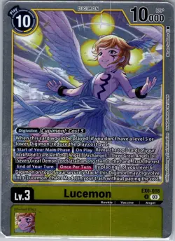 Lucemon EX6-018 R Infernal Ascension - Digimon Card Game - NM - Image 1