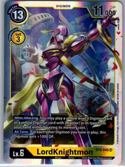 LordKnightmon BT5-045 SR Battle of Omni - Digimon Card Game - NM - Image 1