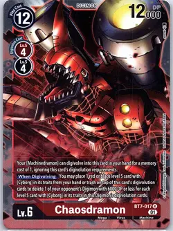Chaosdramon BT7-017 R Next Adventure - Digimon Card Game - NM - Image 1