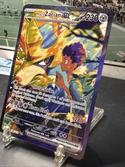 Pokemon TCG Hop's Zacian EX Card 186/159 Journey Together SIR - Image 2