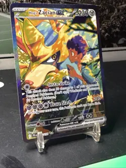 Pokemon TCG Hop's Zacian EX Card 186/159 Journey Together SIR - Image 3