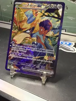 Pokemon TCG Hop's Zacian EX Card 186/159 Journey Together SIR - Image 5