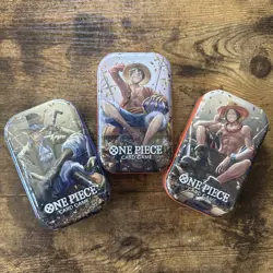 Ace | Luffy | Sabo One Piece Card Game Vol. 2 Mini-Tins FULL SET Set of 3 Sealed - Image 1