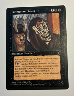 MTG Homelands Timmerian Fiends NM Rare - Image 1