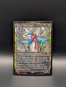 MTG - Rocco, Street Chef - HALO FOIL SHOWCASE - Leg Creature - MAT #223 - Rare - Image 1