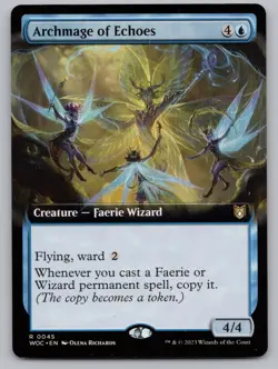 Archmage of Echoes (Extended Art) 45 Commander: Wilds of Eldraine MTG NM - Image 1