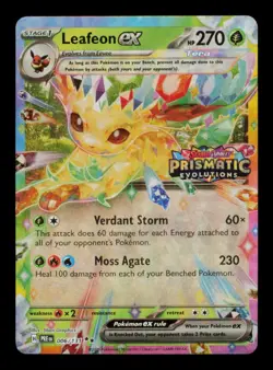 Pokemon Card Leafeon ex 006/131 Prismatic Evolutions Surprise Box Promo NM 2025 - Image 1